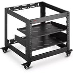 Pyle 10U Network Cabinet for Home/Office with Lockable DoorBlack
