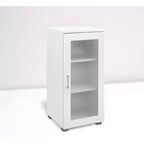 Credenza a Buffet d'Accento con Anta in Vetro Satinato e 2 Ripiani Regolabili