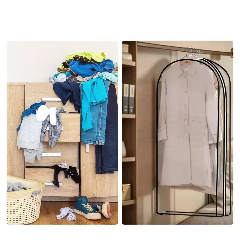 Unique Bargains Custodie Trasparenti per Abiti Borse Copriabiti in PEVA