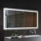PexFix Specchio Moderno Rettangolare a Figura Intera Senza Cornice con Angoli Arrotondati, Argento, 40,6 cm L x 160 cm A