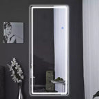 PexFix Specchio Moderno Rettangolare a Figura Intera Senza Cornice con Angoli Arrotondati, Argento, 40,6 cm L x 160 cm A