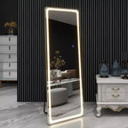 PexFix Specchio Moderno Rettangolare a Figura Intera Senza Cornice con Angoli Arrotondati, Argento, 40,6 cm L x 160 cm A