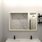 Specchio da bagno con cornice rettangolare da 24 X 32, dimmerabile, anti-appannamento, con illuminazione a LED