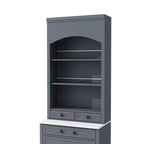 Dispensa da Cucina Autoportante da 212,6 cm con Top Effetto Marmo, 5 Cassetti e Ripiani