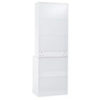 Dispensa da Cucina Autoportante da 212,6 cm con Top Effetto Marmo, 5 Cassetti e Ripiani