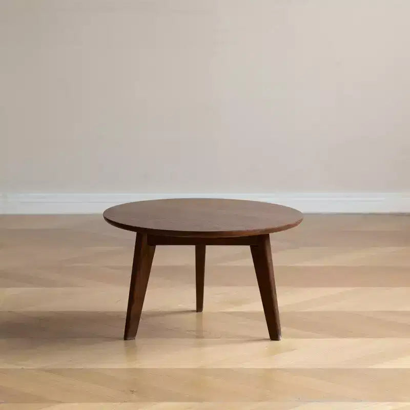 Tavolino rotondo in legno massello con ripiano inferiore, base a 3 gambe, capacità di 180 kg