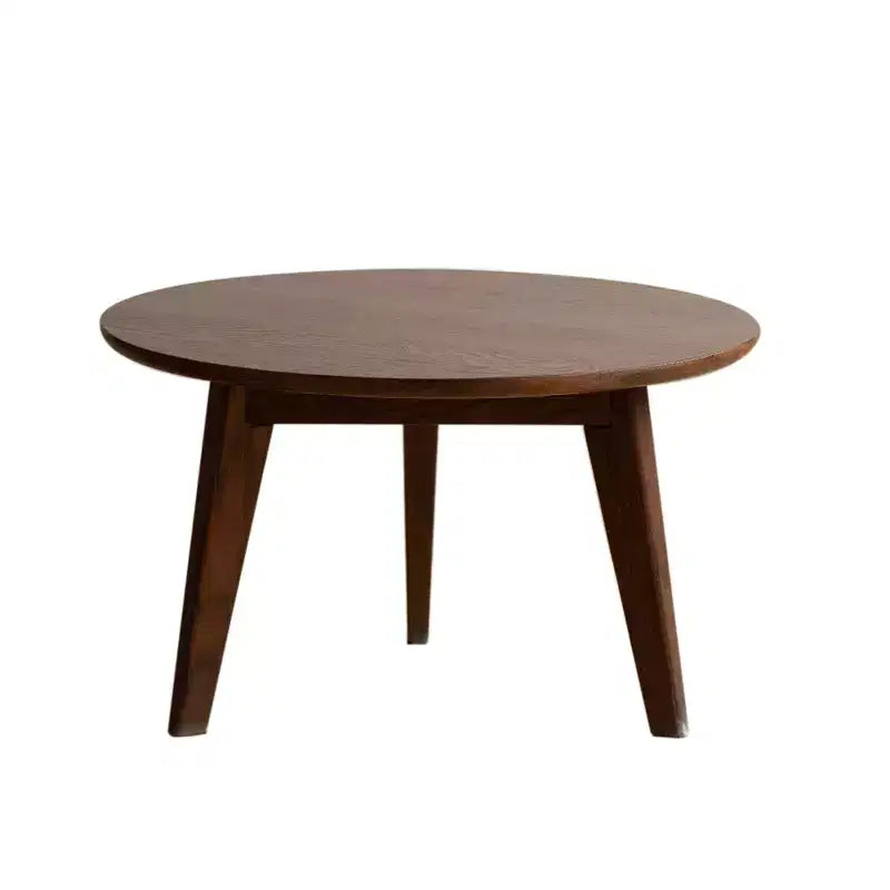 Tavolino rotondo in legno massello con ripiano inferiore, base a 3 gambe, capacità di 180 kg