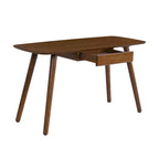 Scrivania per computer da 134 cm in legno per ufficio/casa con 1 cassetto, noce, gambe a otto