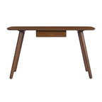 Scrivania per computer da 134 cm in legno per ufficio/casa con 1 cassetto, noce, gambe a otto