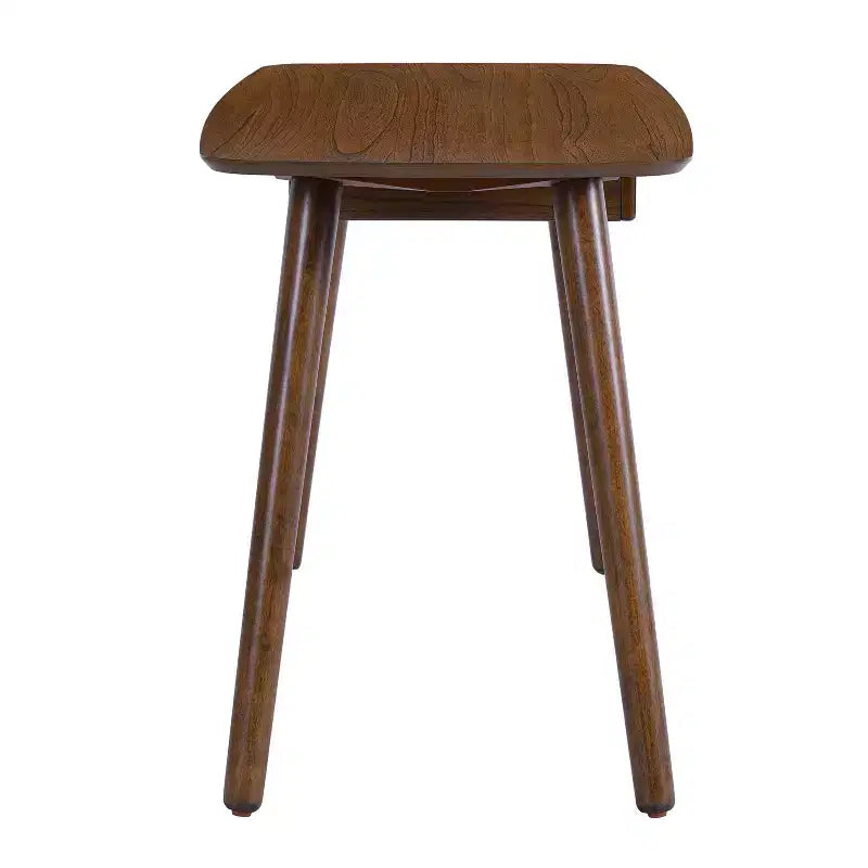 Scrivania per computer da 134 cm in legno per ufficio/casa con 1 cassetto, noce, gambe a otto