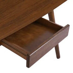 Scrivania per computer da 134 cm in legno per ufficio/casa con 1 cassetto, noce, gambe a otto