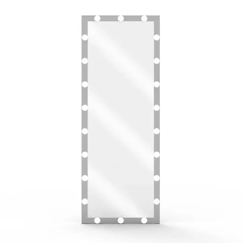 Specchio a figura intera Hollywood 63x24 con luci: 4 modalità colore, controllo touch, a parete o autoportante