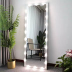 Specchio a figura intera Hollywood 63x24 con luci: 4 modalità colore, controllo touch, a parete o autoportante