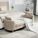 Panca Chaise Lounge Imbottita in ciniglia con cuscino e guanciali, capacità 204 kg