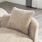Panca Chaise Lounge Imbottita in ciniglia con cuscino e guanciali, capacità 204 kg