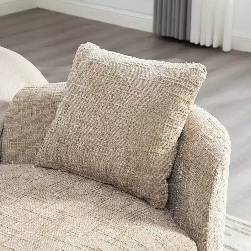 Panca Chaise Lounge Imbottita in ciniglia con cuscino e guanciali, capacità 204 kg