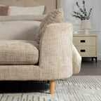 Panca Chaise Lounge Imbottita in ciniglia con cuscino e guanciali, capacità 204 kg