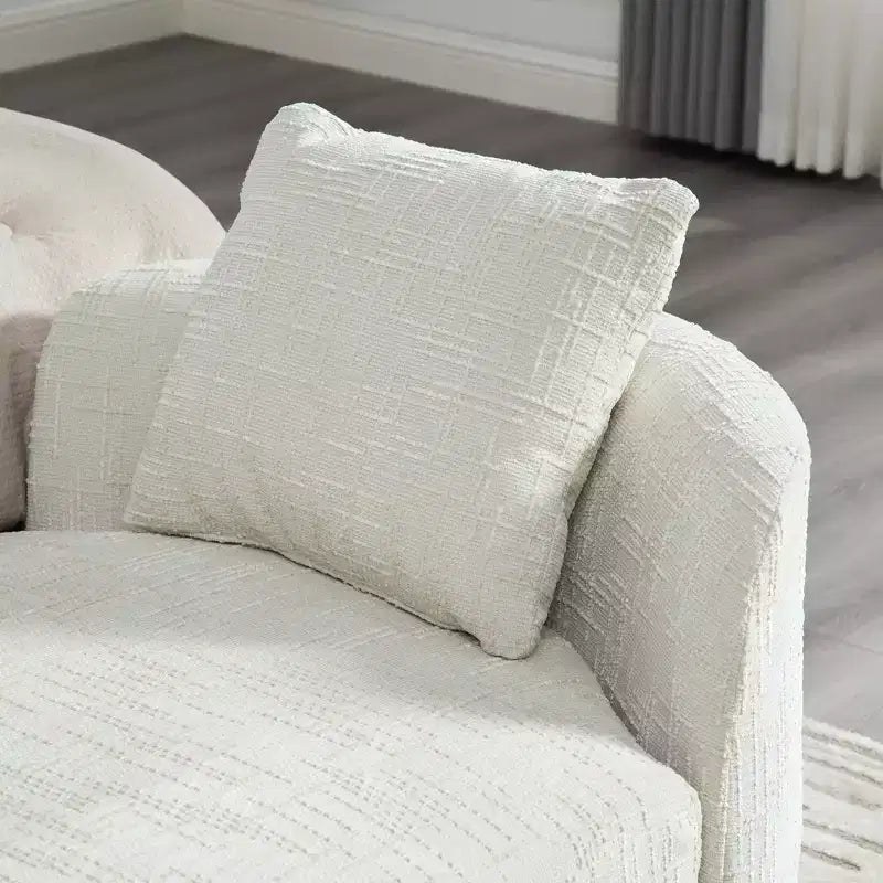 Panca Chaise Lounge Imbottita in ciniglia con cuscino e guanciali, capacità 204 kg