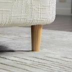 Panca Chaise Lounge Imbottita in ciniglia con cuscino e guanciali, capacità 204 kg