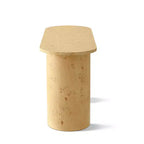 Consolle da ingresso moderna ovale da 60 con venature del legno di radica e gambe a semicerchio, tavolo da divano per foyer, corridoio o soggiorno - Panipeachy