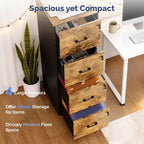 Classificatore in Legno Karl Home15 Pollici Goffrato a 4 Cassetti