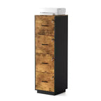 Classificatore in Legno Karl Home15 Pollici Goffrato a 4 Cassetti