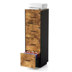 Classificatore in Legno Karl Home15 Pollici Goffrato a 4 Cassetti
