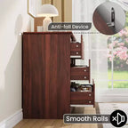 GustoWave Armadio Moderno, Comò Contenitore in Legno con 6 Cassetti per Camera da Letto, Soggiorno, Ingresso, Marrone