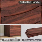 GustoWave Armadio Moderno, Comò Contenitore in Legno con 6 Cassetti per Camera da Letto, Soggiorno, Ingresso, Marrone