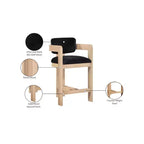 Sgabello da bar da banco in velluto Art Déco con braccioli, verde, in legno massello di caucciù, portata 136 kg