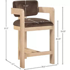 Sgabello da bar da banco in velluto Art Déco con braccioli, verde, in legno massello di caucciù, portata 136 kg