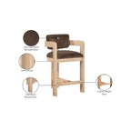 Sgabello da bar da banco in velluto Art Déco con braccioli, verde, in legno massello di caucciù, portata 136 kg