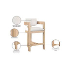 Sgabello da bar da banco in velluto Art Déco con braccioli, verde, in legno massello di caucciù, portata 136 kg