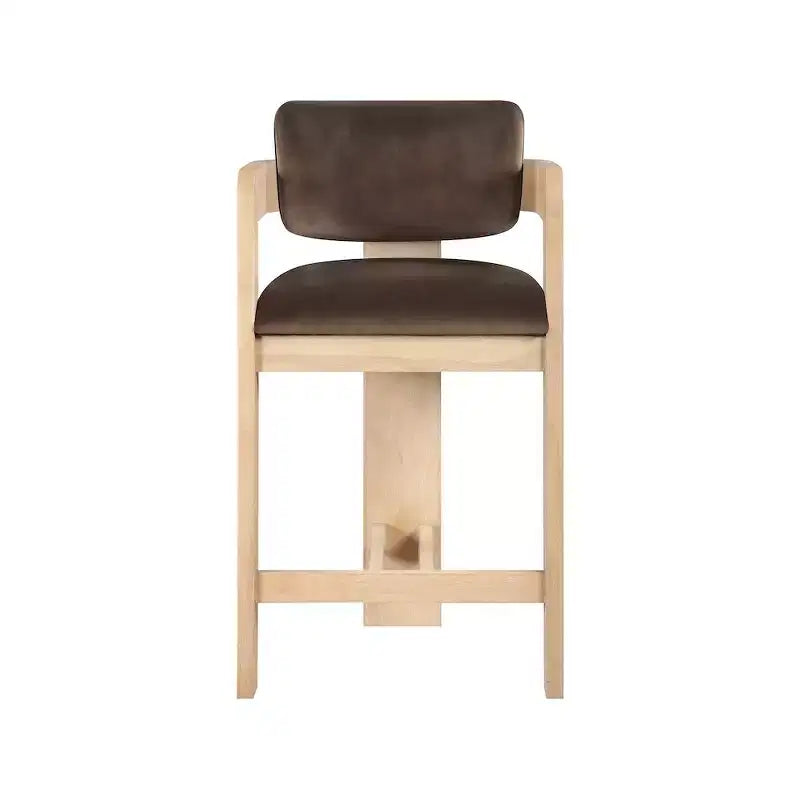 Sgabello da bar da banco in velluto Art Déco con braccioli, verde, in legno massello di caucciù, portata 136 kg