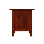 Tavolino da salotto Nantucket con 2 porte USB e 2 prese di corrente, legno massello, bianco