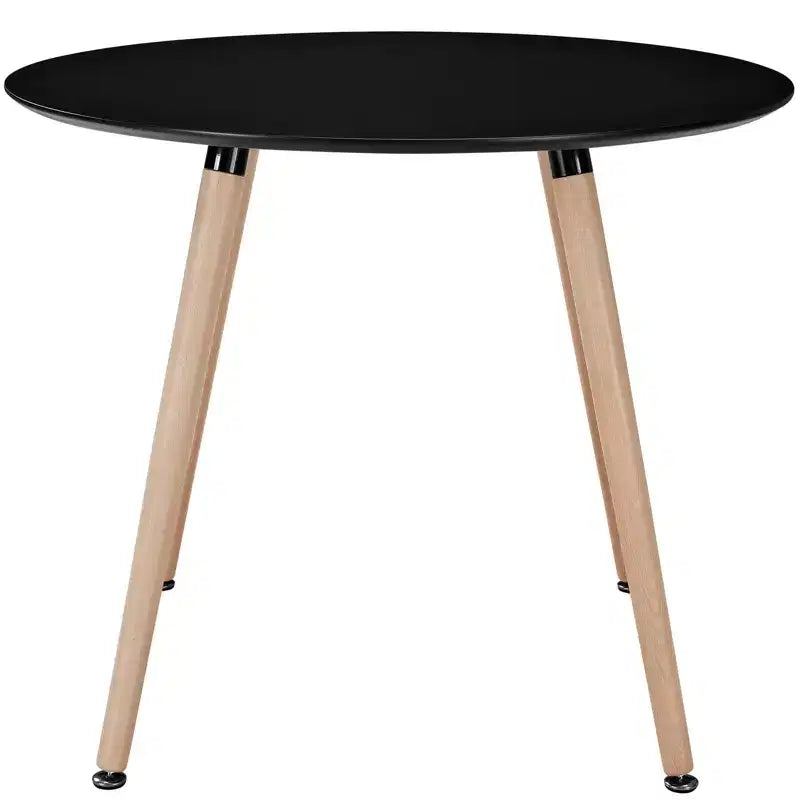 Tavolo da pranzo rotondo in legno, diametro 90 cm, 4 posti, marrone, montaggio senza attrezzi