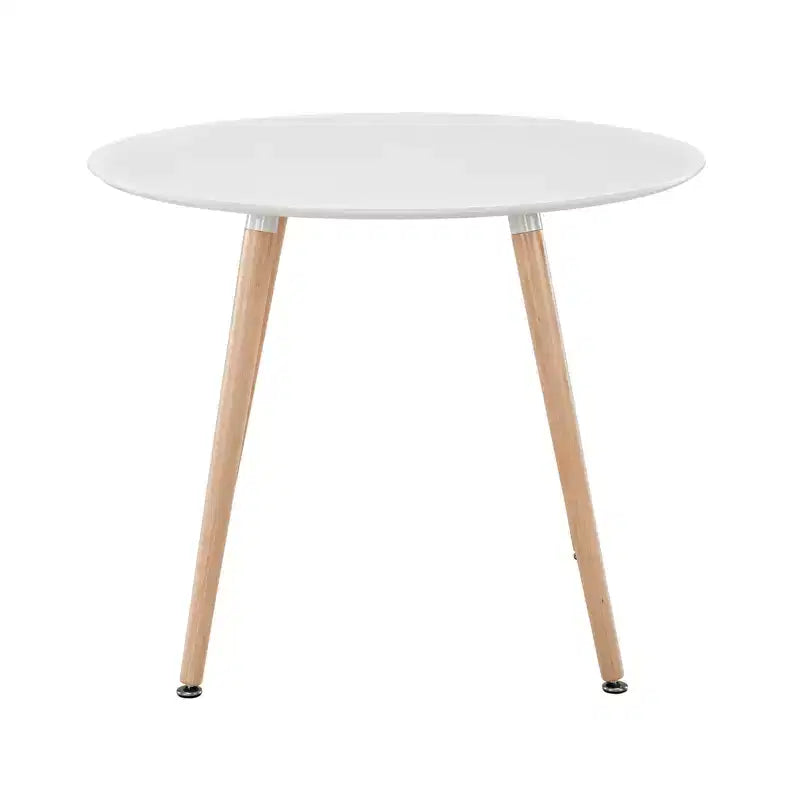 Tavolo da pranzo rotondo in legno, diametro 90 cm, 4 posti, marrone, montaggio senza attrezzi