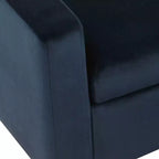 Sedia accent Parsons classica imbottita, tessuto trapuntato, gambe in legno massello