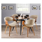 Sedia da pranzo di design Curvo Mid-Century Modern - LumiSource