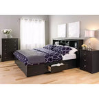 Comodino alto a 3 cassetti in grigio Drifted, MDF e pino, ferramenta antiribaltamento inclusa