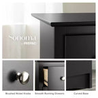 Comodino alto a 3 cassetti in grigio Drifted, MDF e pino, ferramenta antiribaltamento inclusa