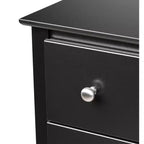 Comodino alto a 3 cassetti in grigio Drifted, MDF e pino, ferramenta antiribaltamento inclusa