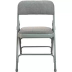 Set di 2 sedie pieghevoli in metallo imbottite con sedile in tessuto, capacità di 136 kg, nere