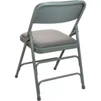 Set di 2 sedie pieghevoli in metallo imbottite con sedile in tessuto, capacità di 136 kg, nere