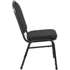 Sedia impilabile da banchetto Crown Back Premium, tessuto bordeaux, telaio Silver Vein, 226 kg