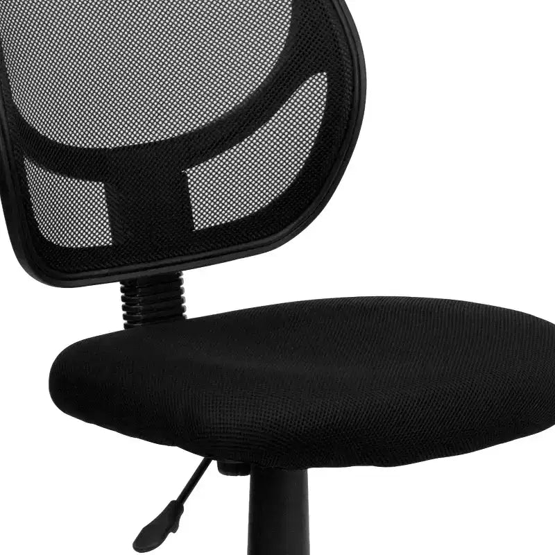 Sedia da ufficio girevole a rete con schienale medio, altezza regolabile, base a 5 razze con ruote