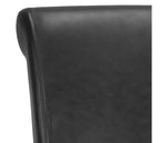 Sgabello da bancone con sedile in pelle bicast, struttura in betulla massiccia, altezza seduta 63,5 cm, 125 kg